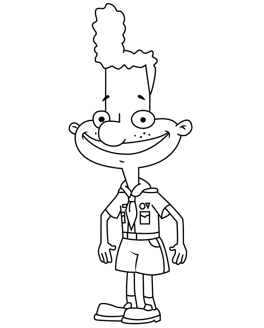 Çocuklar İçin Hey Arnold Boyama Sayfaları 