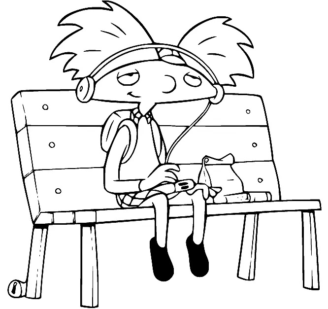 Çocuklar İçin Hey Arnold Boyama Sayfaları 