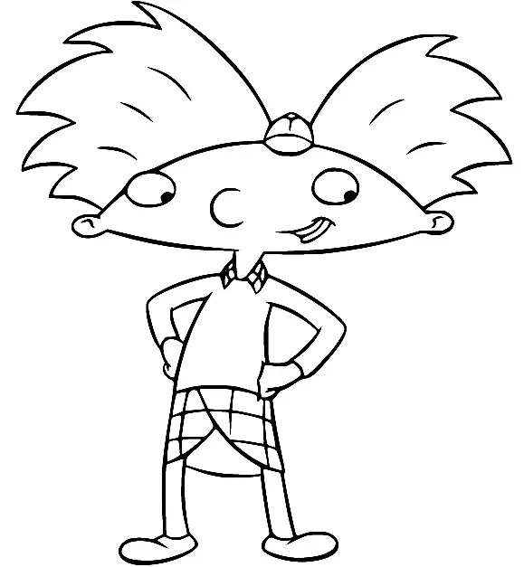 Çocuklar İçin Hey Arnold Boyama Sayfaları 