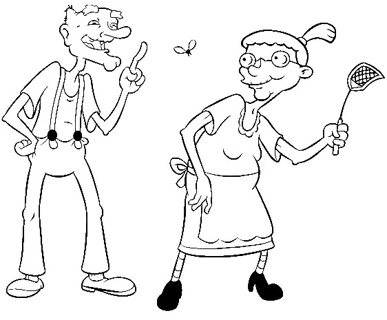 Çocuklar İçin Hey Arnold Boyama Sayfaları 