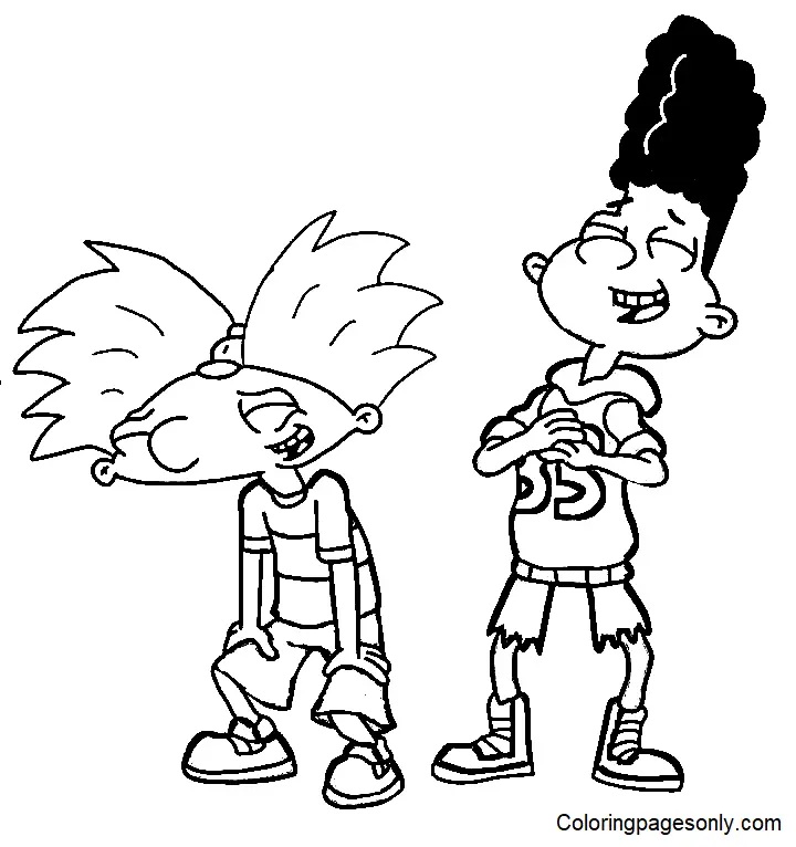 Çocuklar İçin Hey Arnold Boyama Sayfaları 