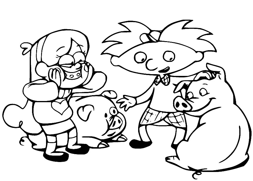 Çocuklar İçin Hey Arnold Boyama Sayfaları 
