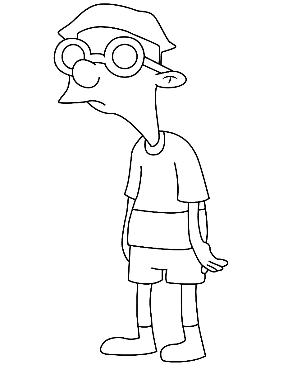 Çocuklar İçin Hey Arnold Boyama Sayfaları 