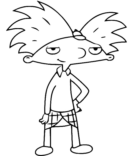 Çocuklar İçin Hey Arnold Boyama Sayfaları 
