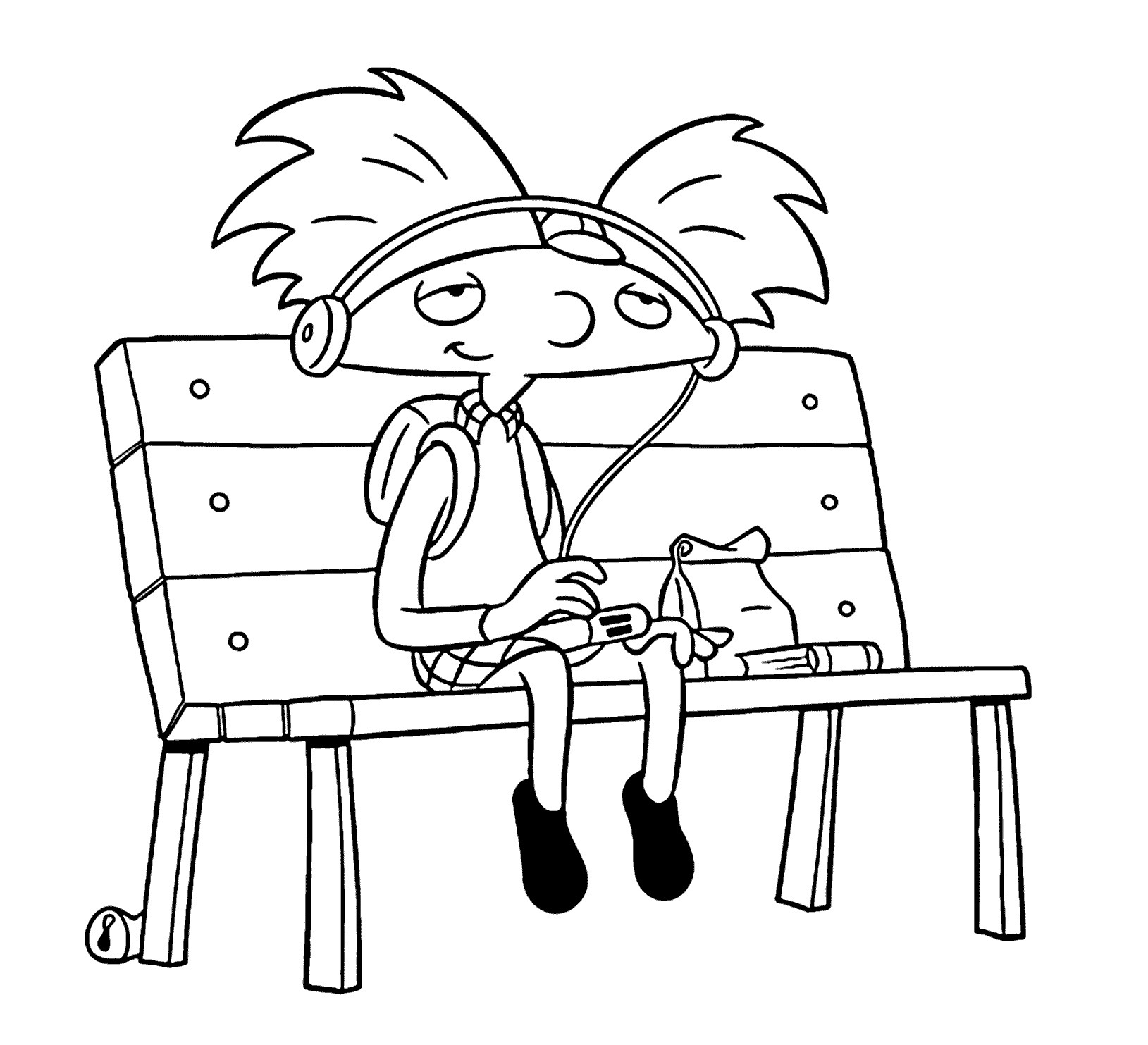 Çocuklar İçin Hey Arnold Boyama Sayfaları 