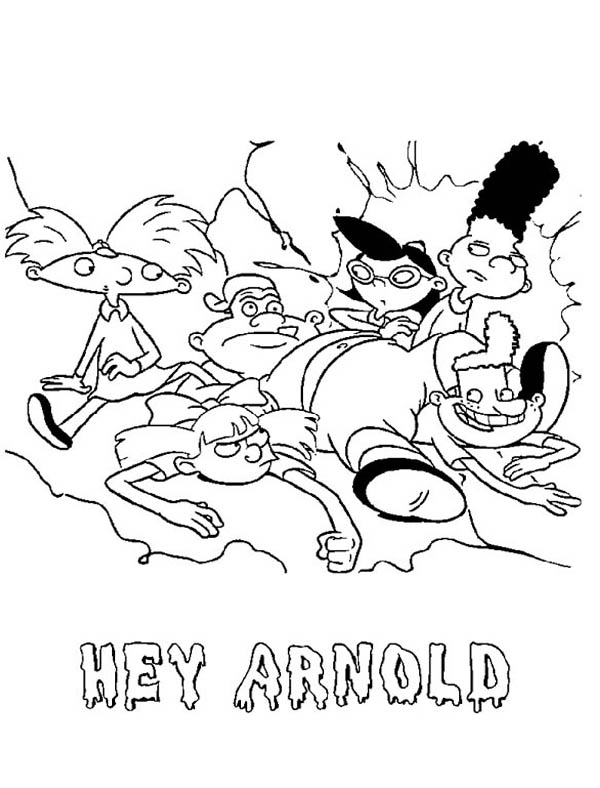 Çocuklar İçin Hey Arnold Boyama Sayfaları 