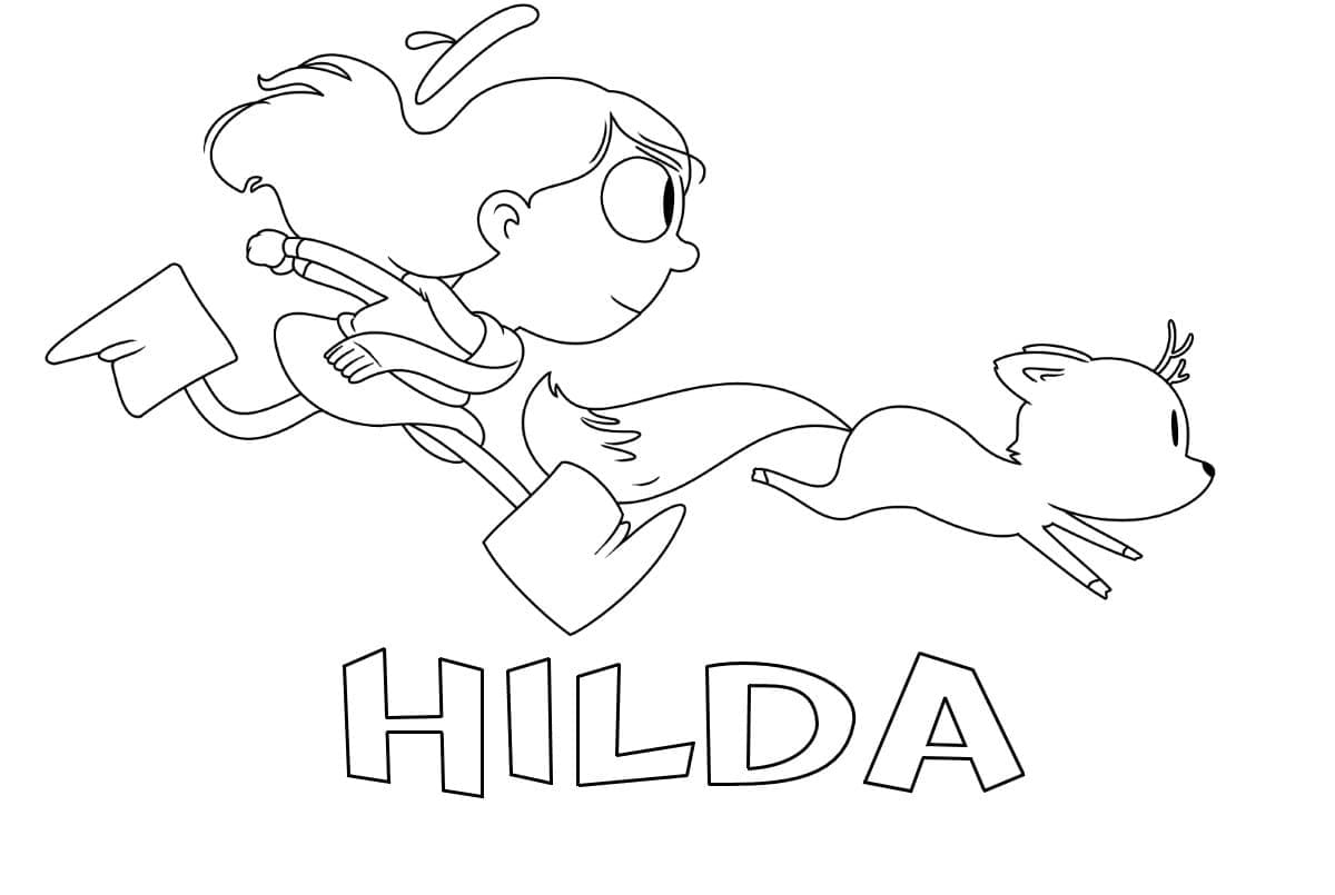 Çocuklar İçin Hilda Boyama Sayfaları 