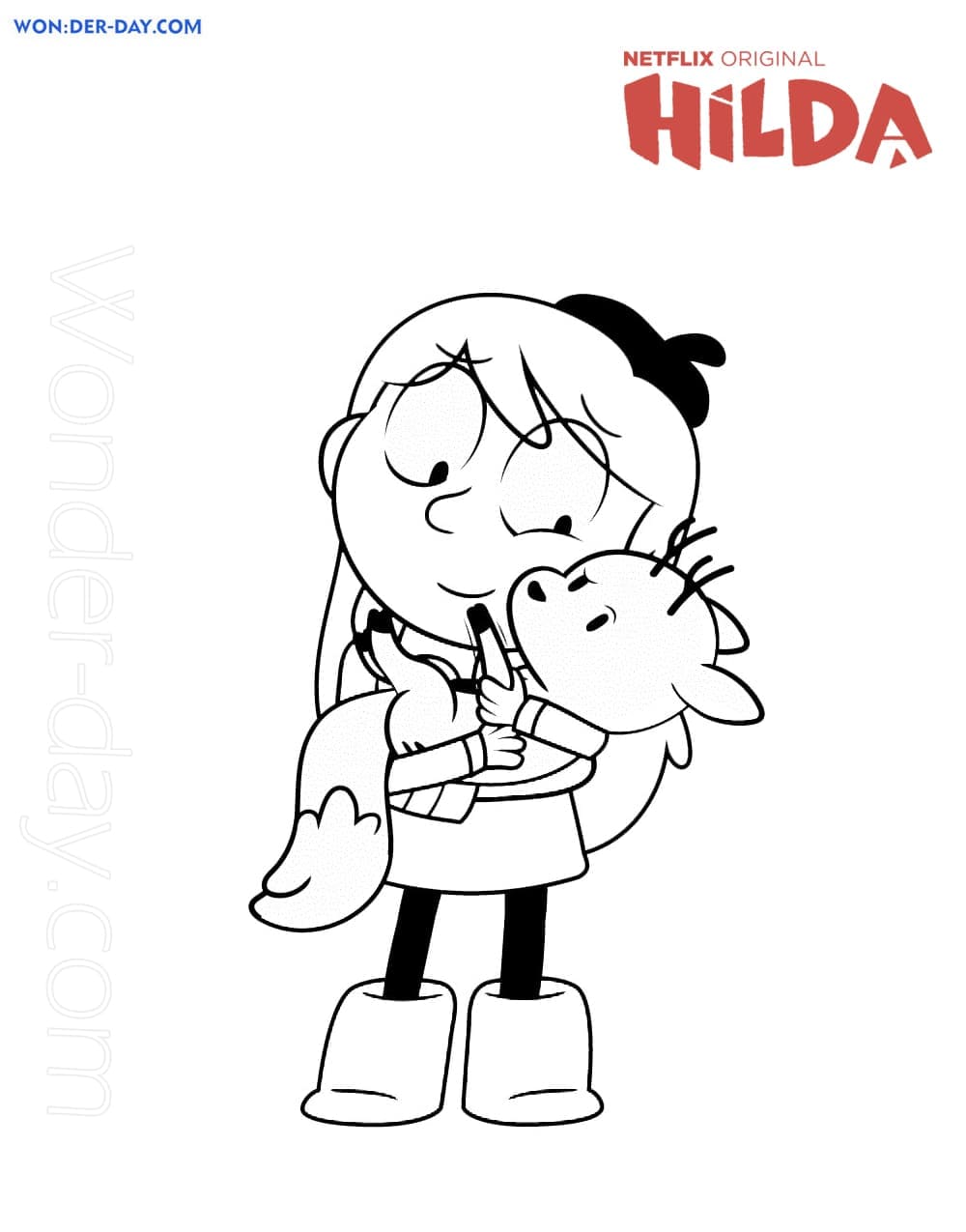 Çocuklar İçin Hilda Boyama Sayfaları 