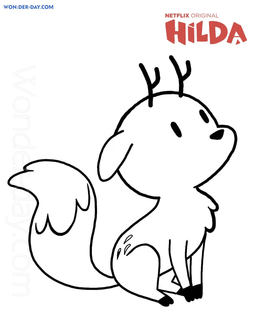 Çocuklar İçin Hilda Boyama Sayfaları 