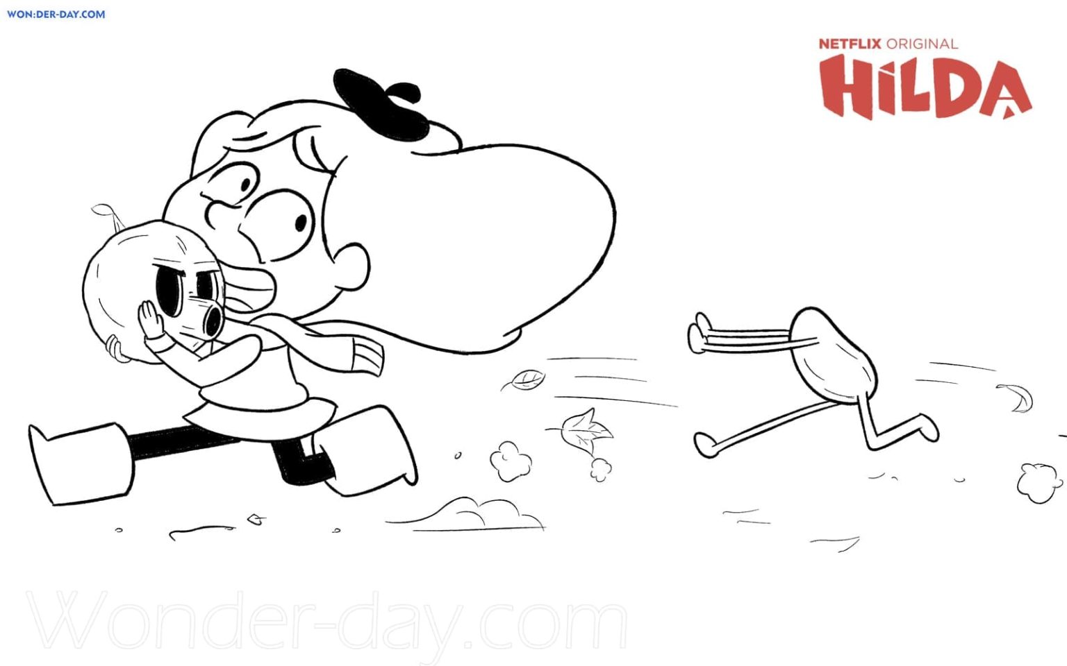 Çocuklar İçin Hilda Boyama Sayfaları 