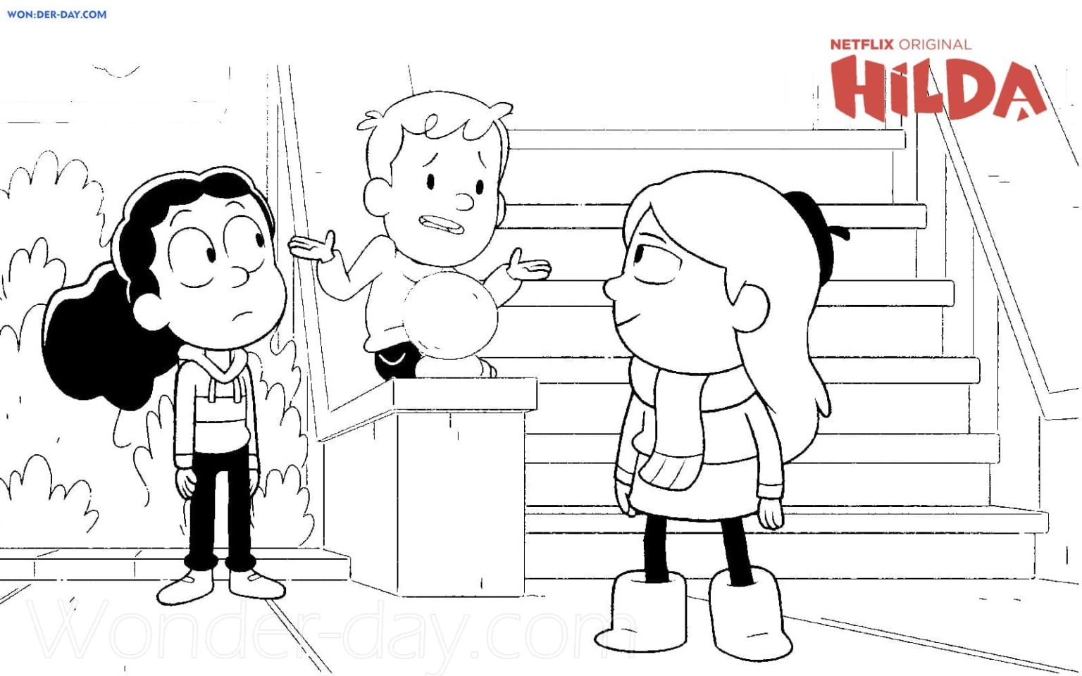 Çocuklar İçin Hilda Boyama Sayfaları 