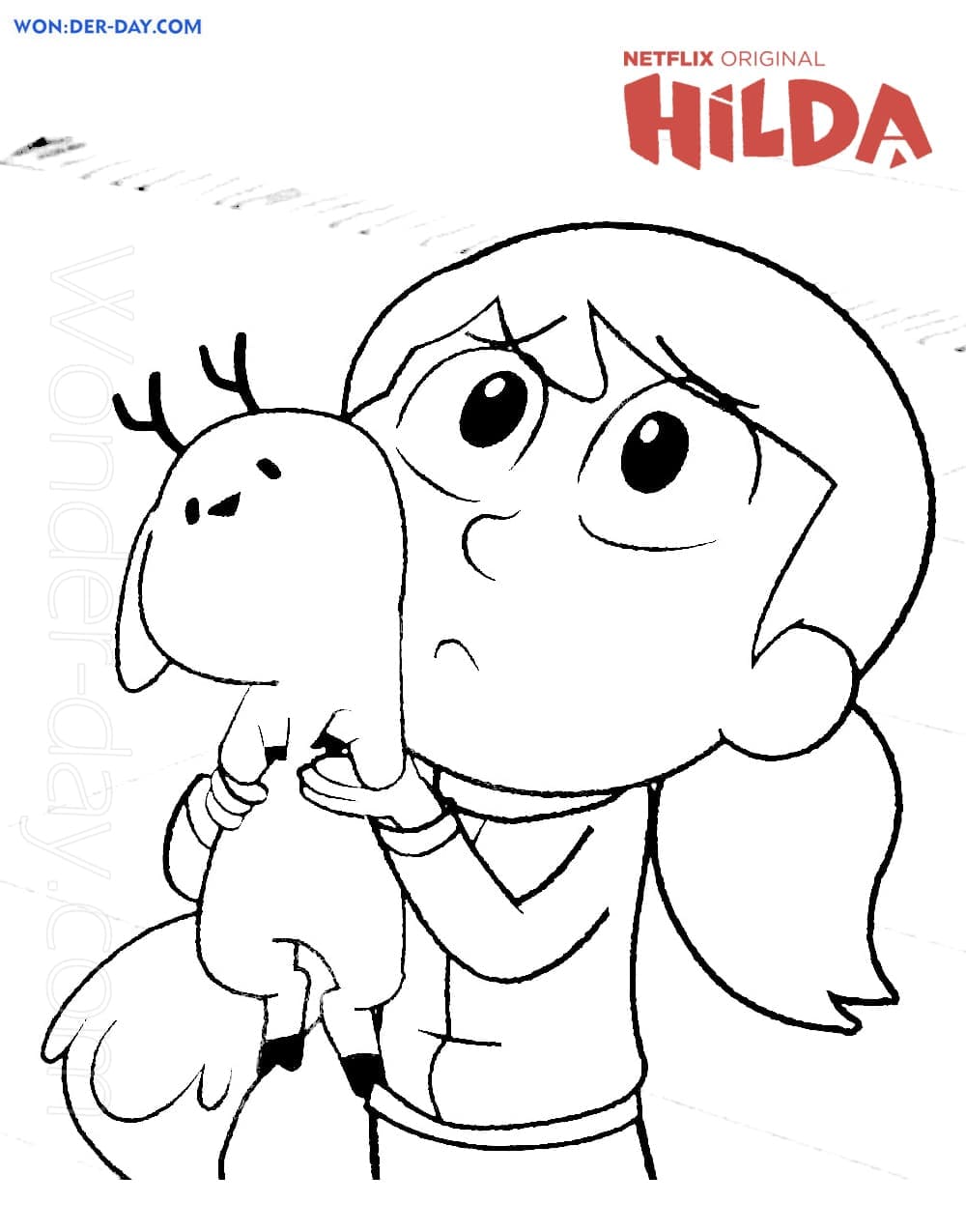 Çocuklar İçin Hilda Boyama Sayfaları 