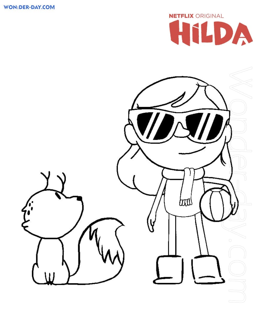 Çocuklar İçin Hilda Boyama Sayfaları 