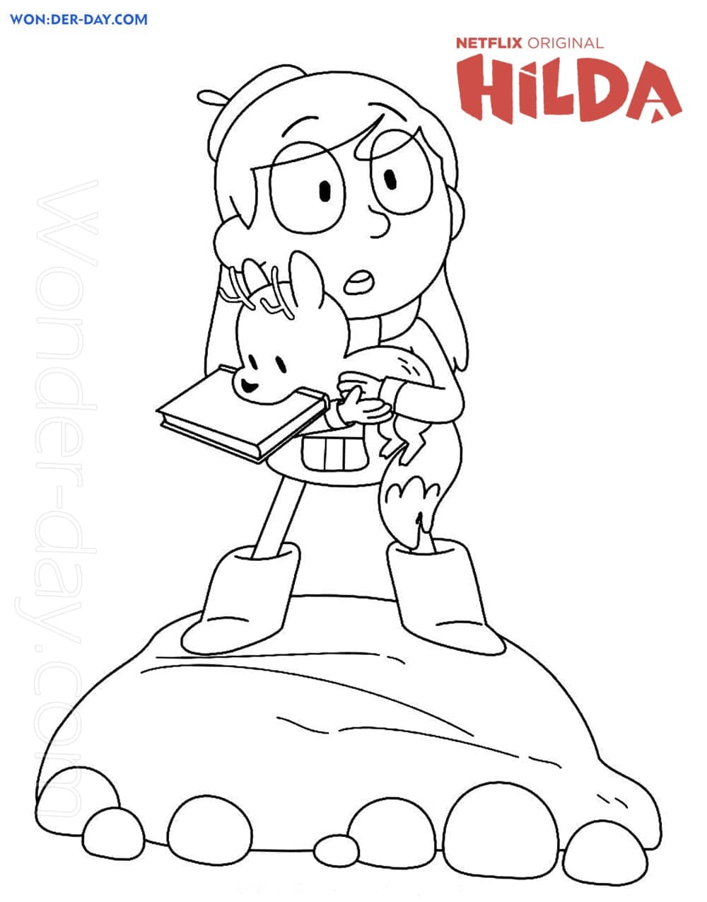 Çocuklar İçin Hilda Boyama Sayfaları 