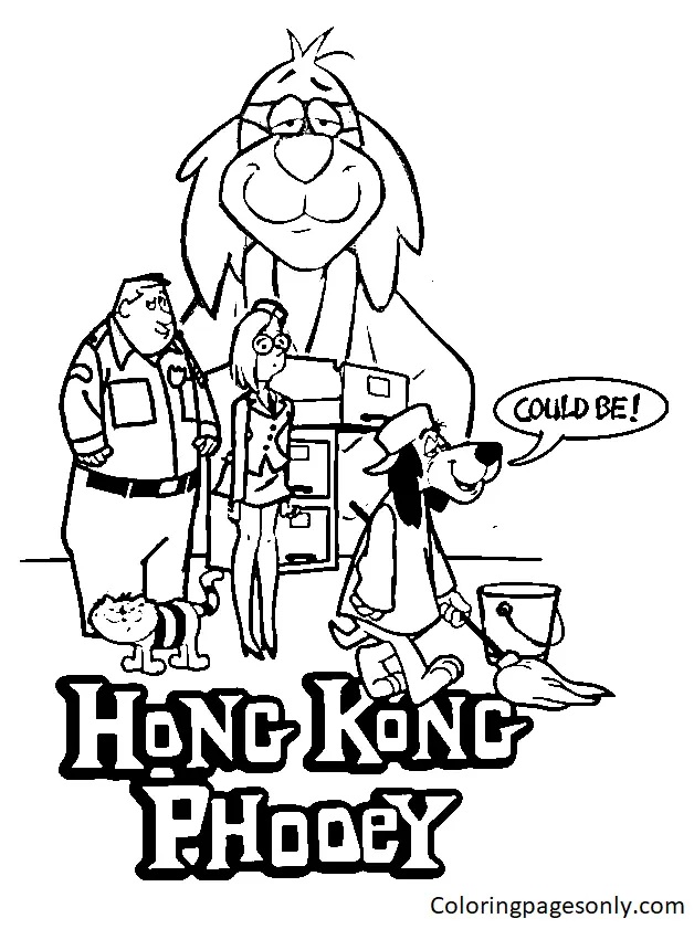 Çocuklar İçin Hong Kong Phooey Boyama Sayfaları 