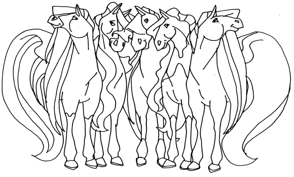 Çocuklar İçin Horseland Boyama Sayfaları 
