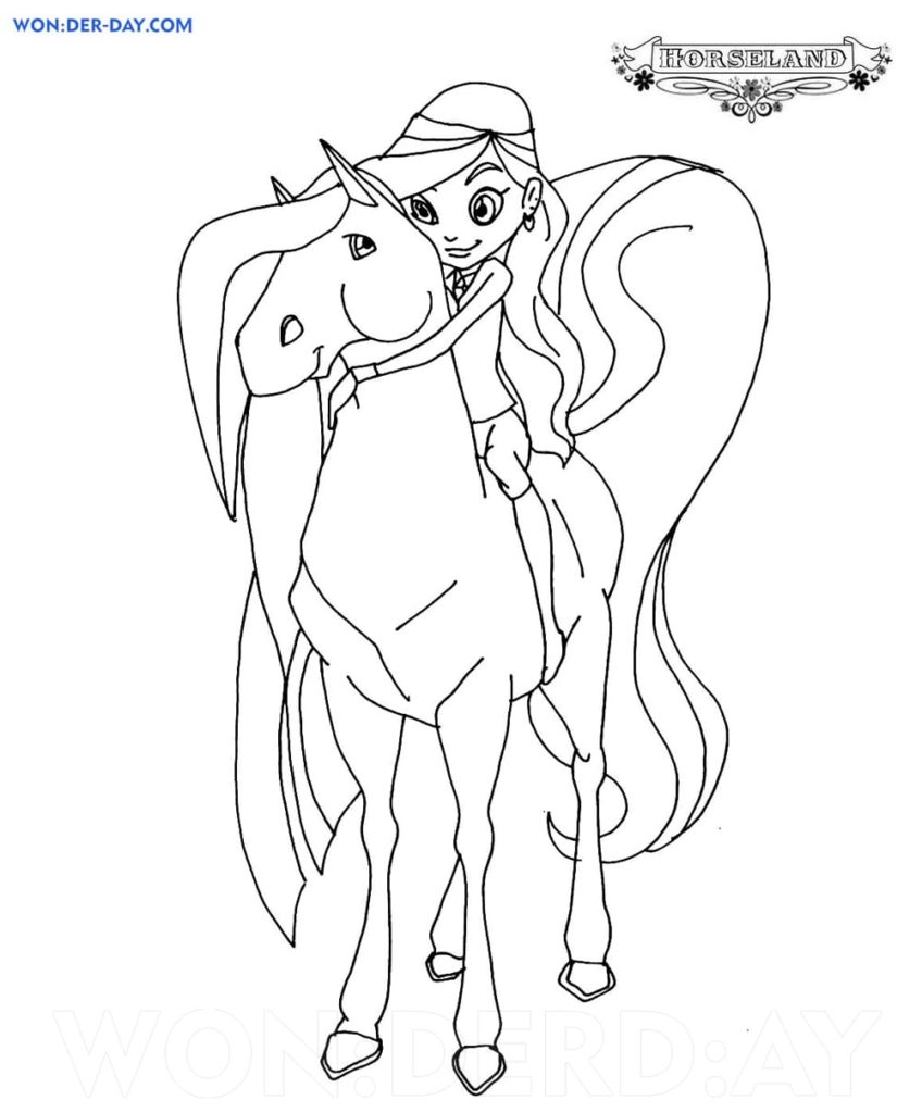 Çocuklar İçin Horseland Boyama Sayfaları 
