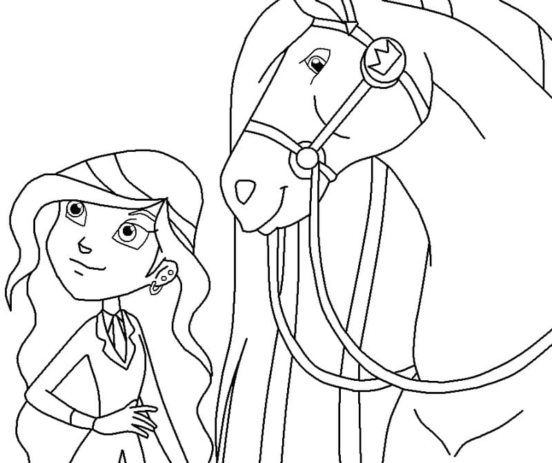 Çocuklar İçin Horseland Boyama Sayfaları 