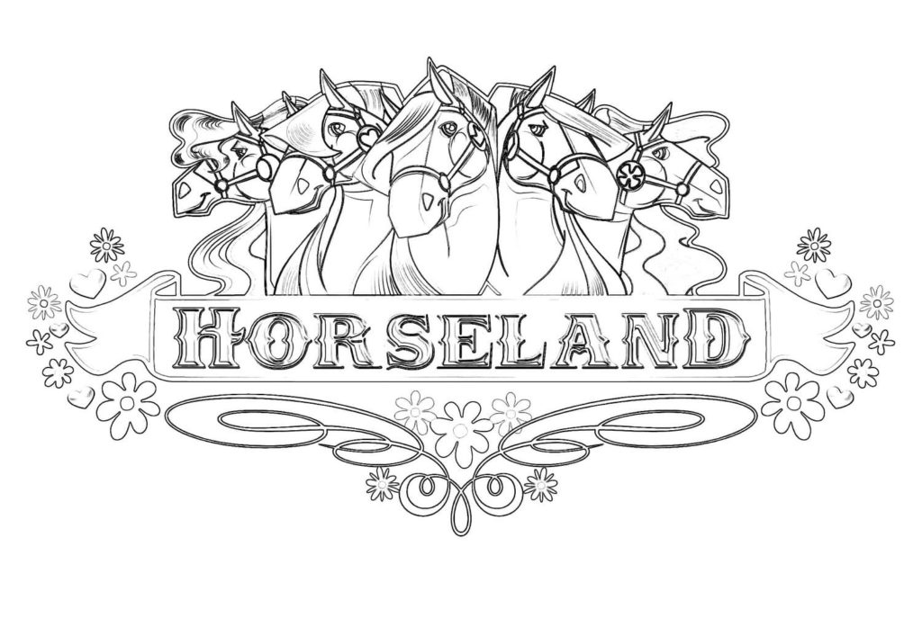 Çocuklar İçin Horseland Boyama Sayfaları 