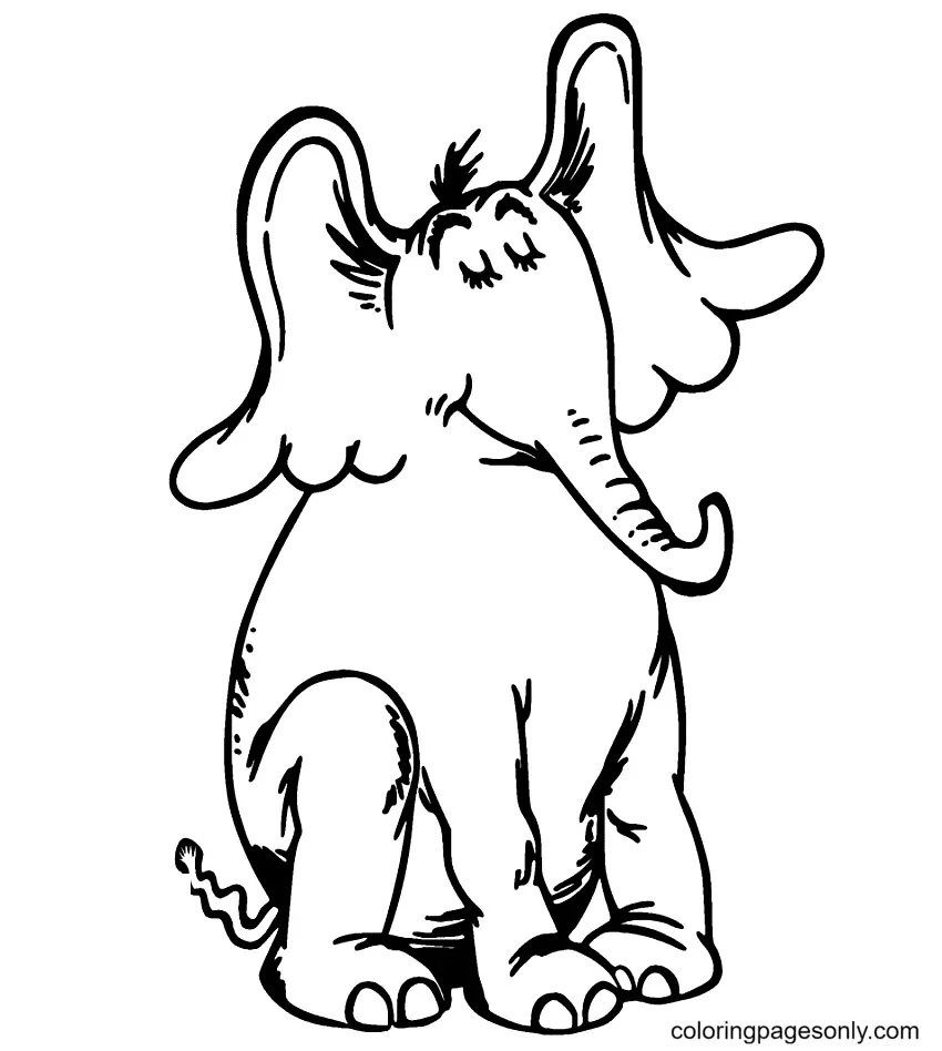 Çocuklar İçin Horton Hears Boyama Sayfaları 