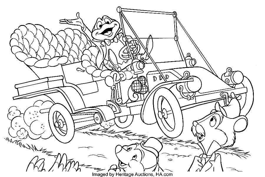 Çocuklar İçin İchabod and mr Toad Boyama Sayfaları 