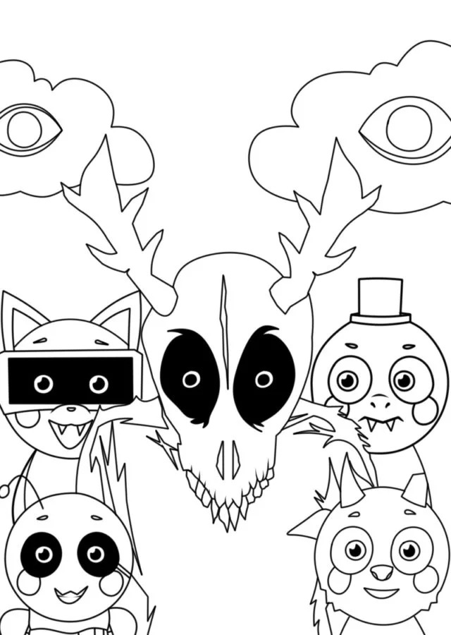 Çocuklar İçin incredibox Boyama Sayfaları 
