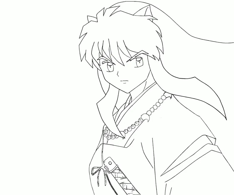 Çocuklar İçin inuyasha Boyama Sayfaları 