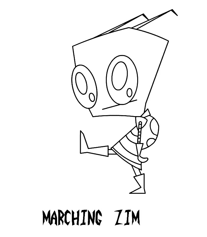 Çocuklar İçin invader Zim Boyama Sayfaları 