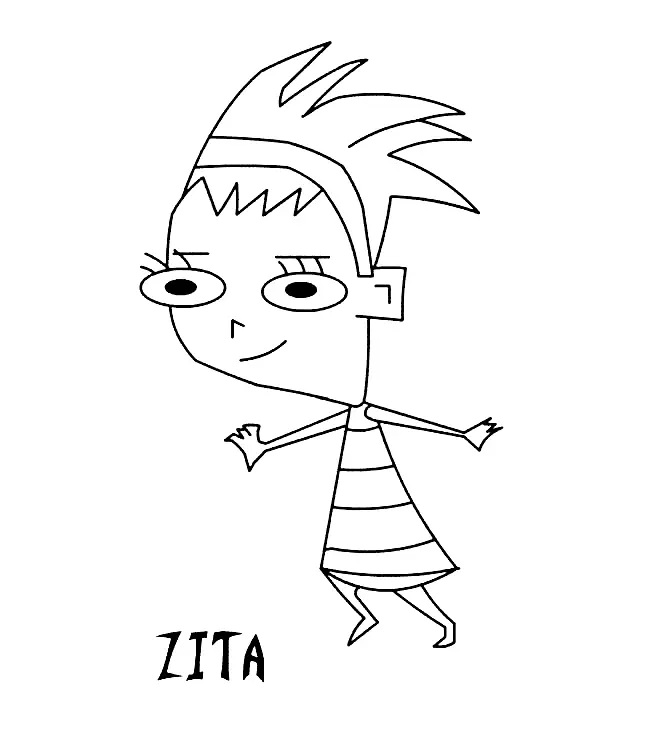 Çocuklar İçin invader Zim Boyama Sayfaları 