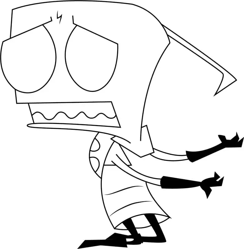 Çocuklar İçin invader Zim Boyama Sayfaları 