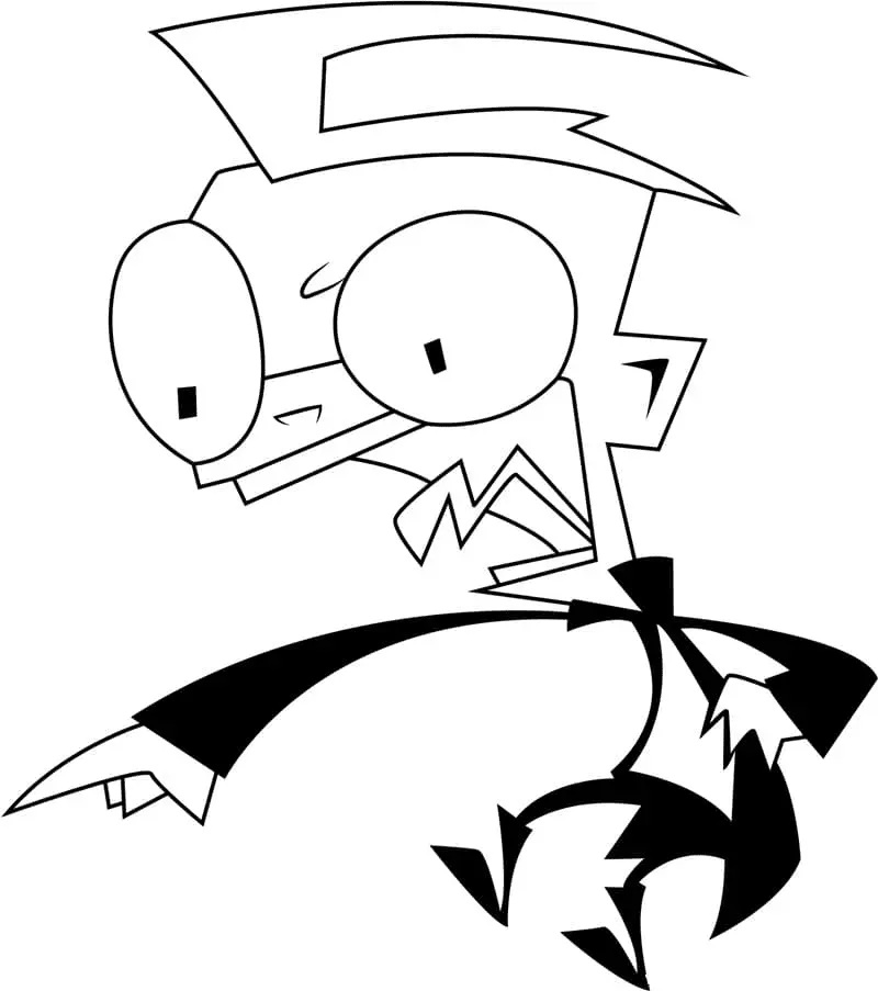 Çocuklar İçin invader Zim Boyama Sayfaları 