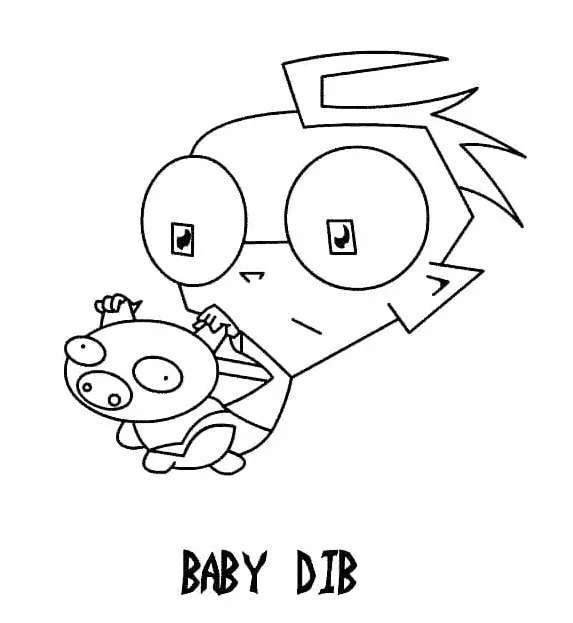 Çocuklar İçin invader Zim Boyama Sayfaları 