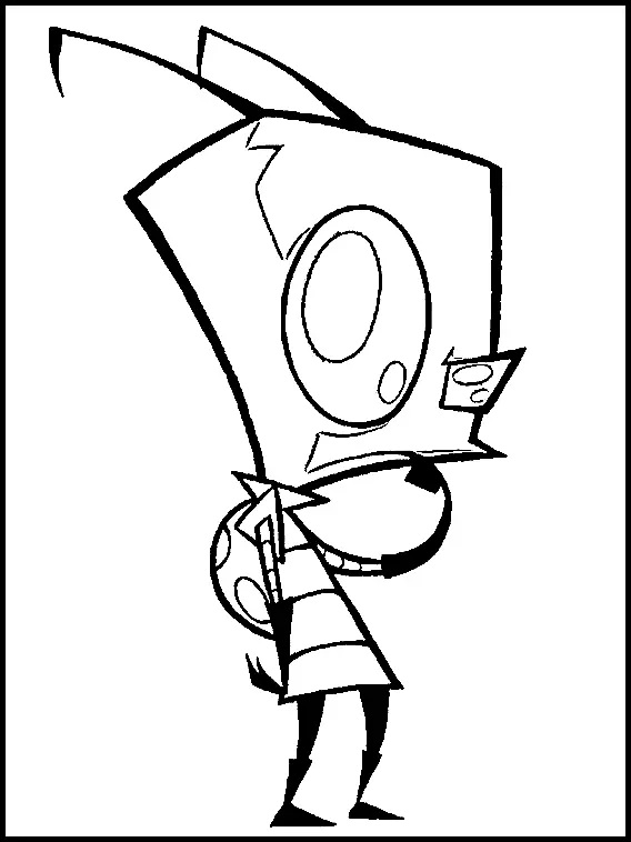 Çocuklar İçin invader Zim Boyama Sayfaları 