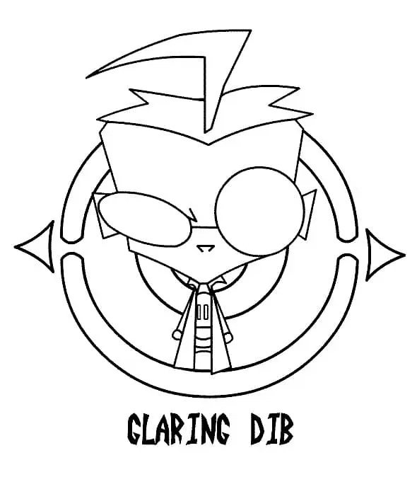 Çocuklar İçin invader Zim Boyama Sayfaları 