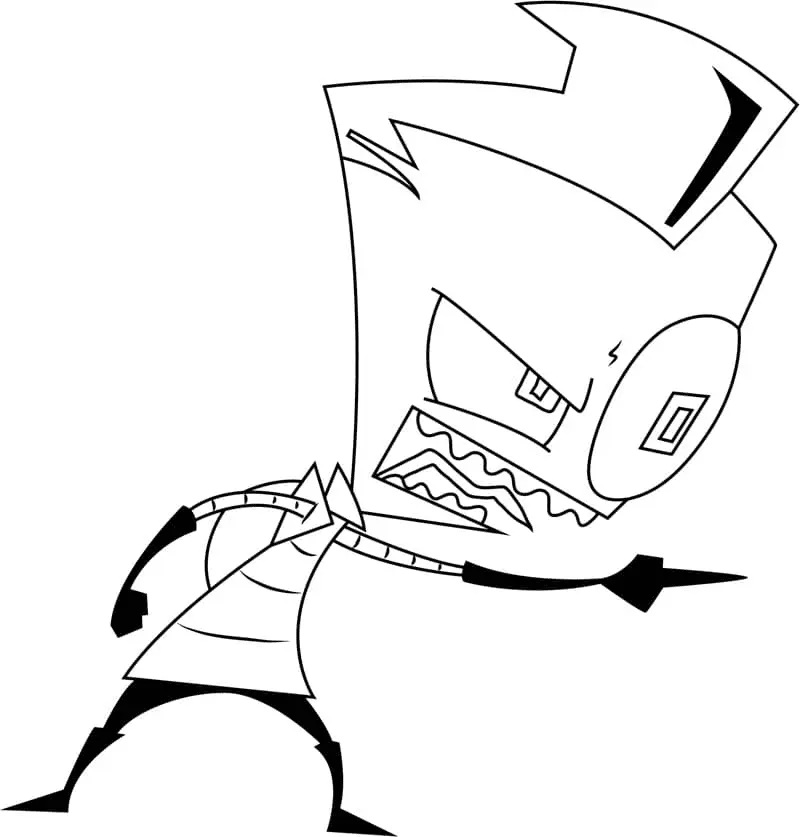 Çocuklar İçin invader Zim Boyama Sayfaları 