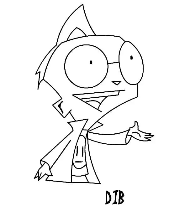 Çocuklar İçin invader Zim Boyama Sayfaları 