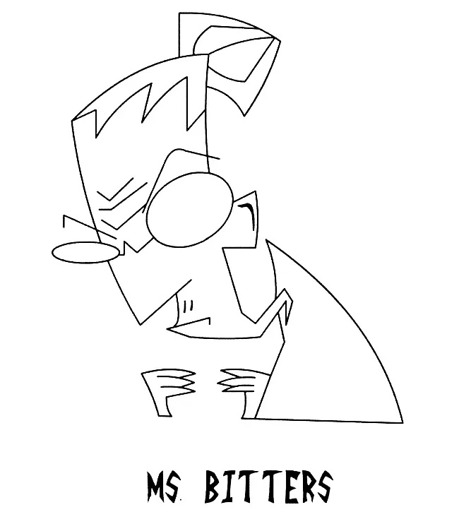 Çocuklar İçin invader Zim Boyama Sayfaları 