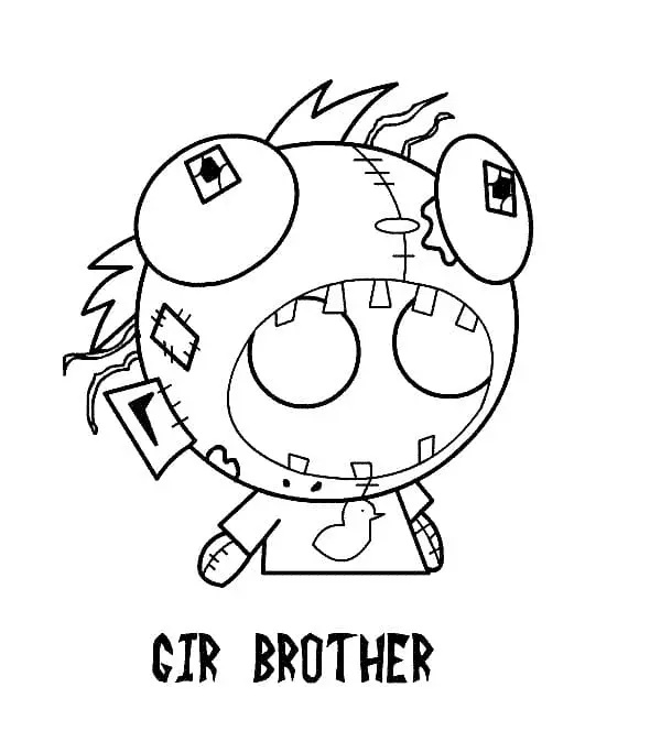 Çocuklar İçin invader Zim Boyama Sayfaları 