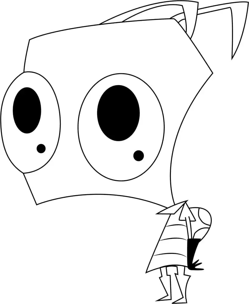 Çocuklar İçin invader Zim Boyama Sayfaları 