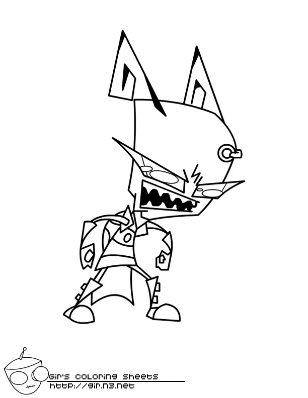 Çocuklar İçin invader Zim Boyama Sayfaları 