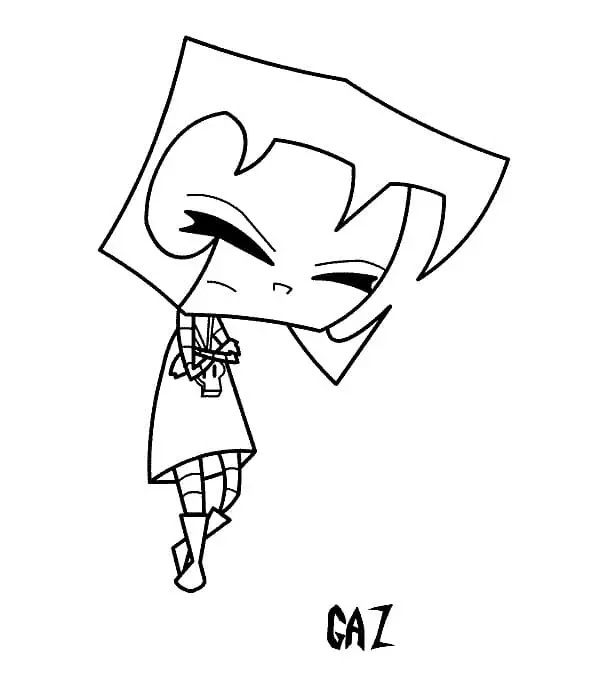 Çocuklar İçin invader Zim Boyama Sayfaları 