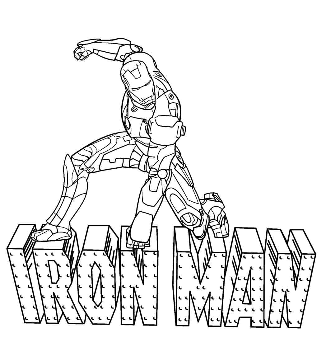 Çocuklar İçin İron Man Boyama Sayfaları 