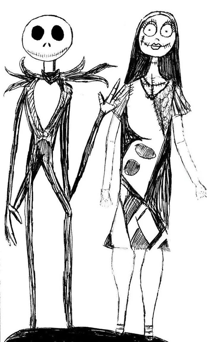 Çocuklar İçin Jack Skellington Boyama Sayfaları 
