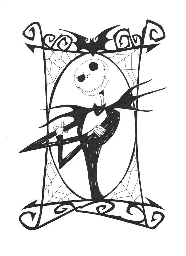 Çocuklar İçin Jack Skellington Boyama Sayfaları 