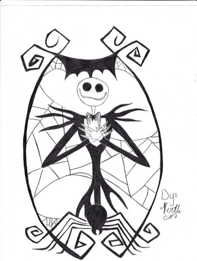 Çocuklar İçin Jack Skellington Boyama Sayfaları 
