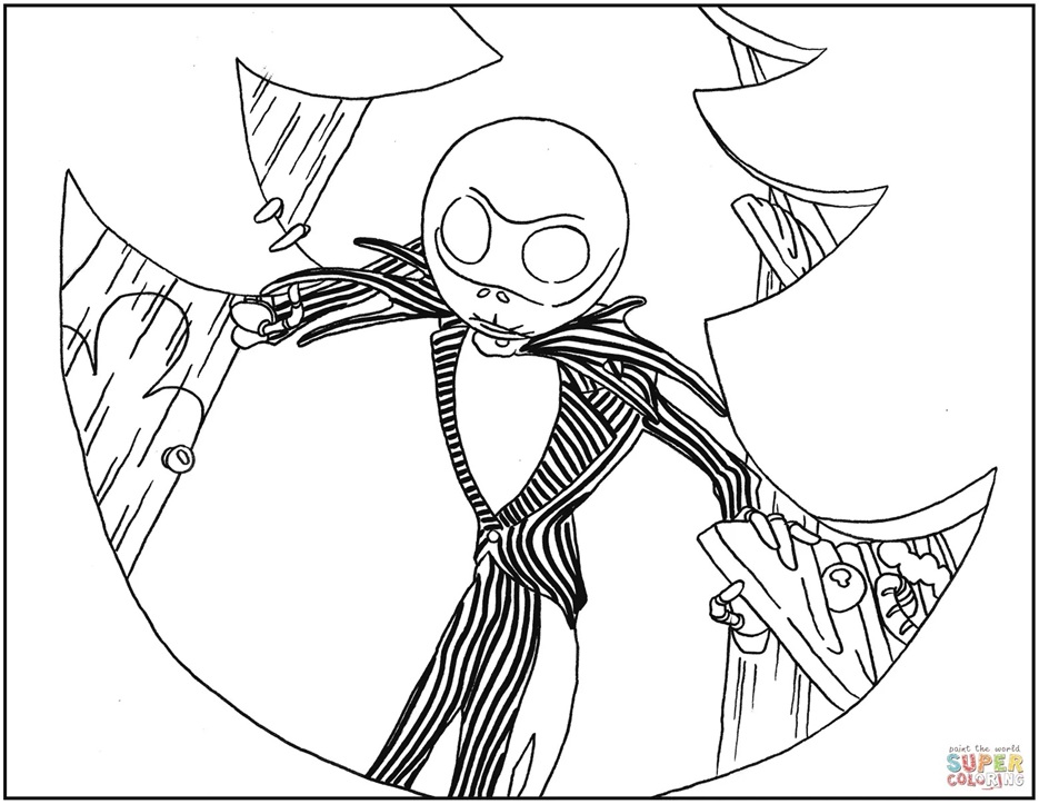 Çocuklar İçin Jack Skellington Boyama Sayfaları 
