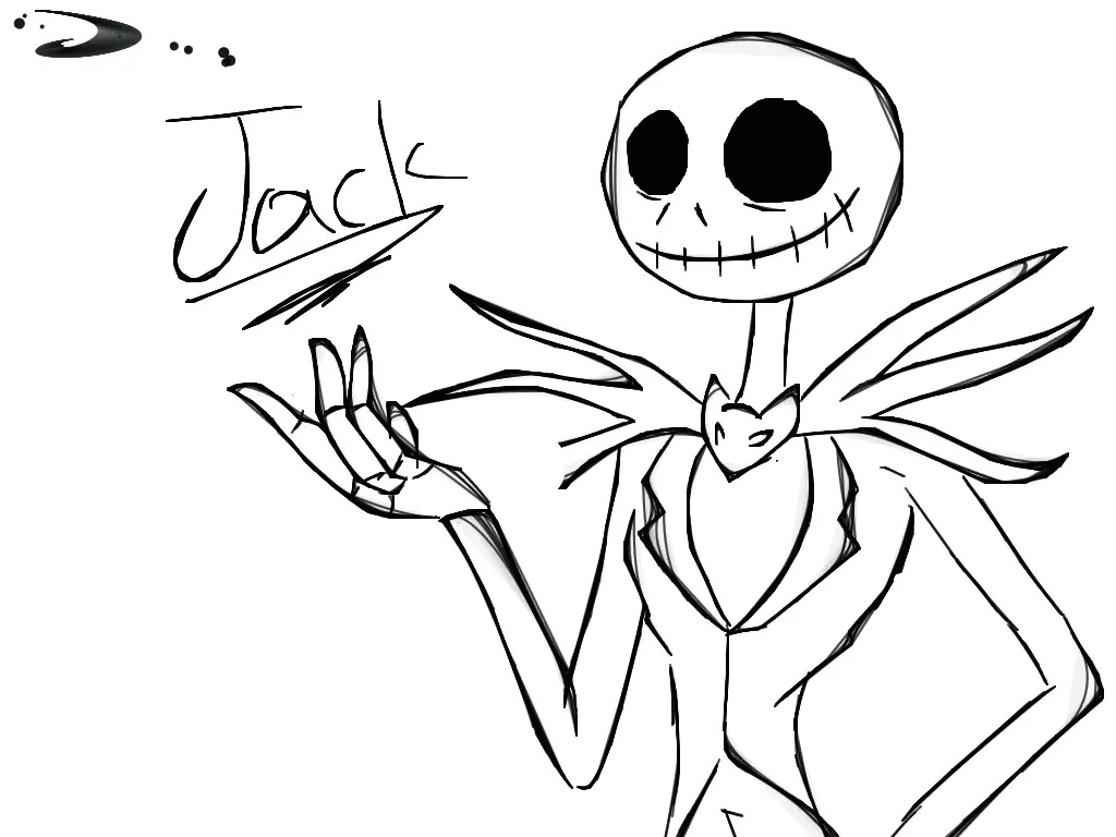 Çocuklar İçin Jack Skellington Boyama Sayfaları 