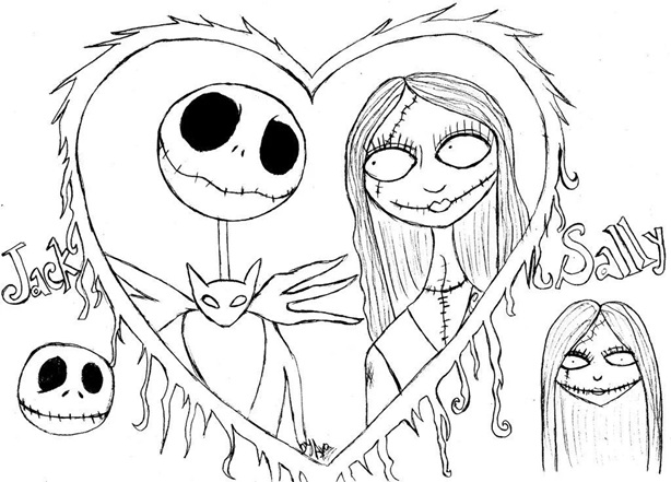 Çocuklar İçin Jack Skellington Boyama Sayfaları 