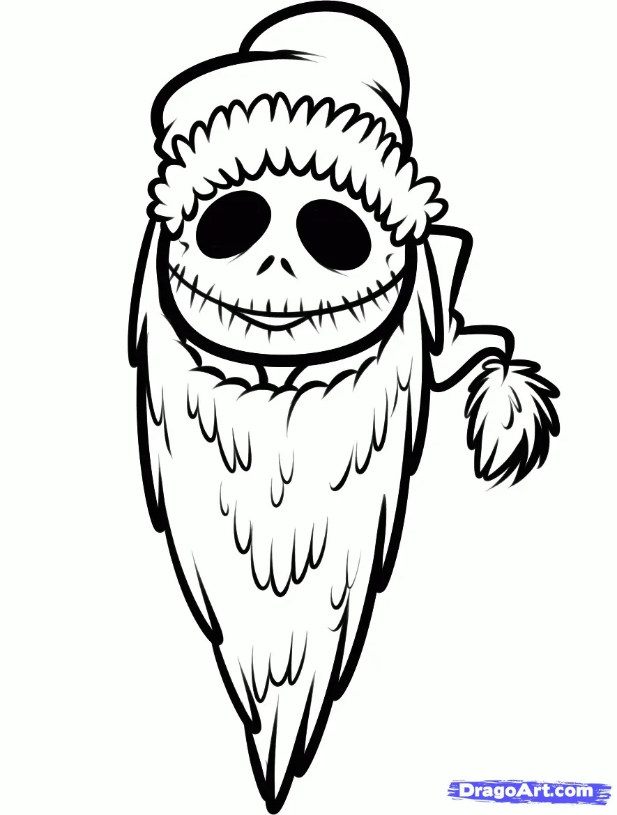 Çocuklar İçin Jack Skellington Boyama Sayfaları 