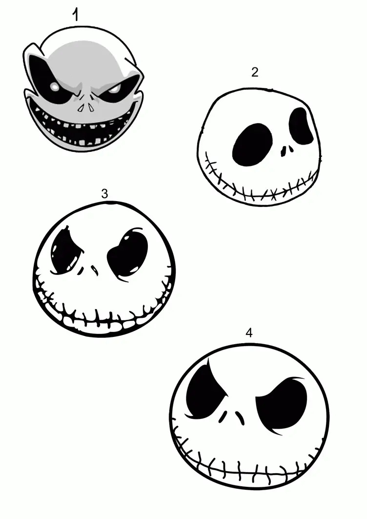 Çocuklar İçin Jack Skellington Boyama Sayfaları 